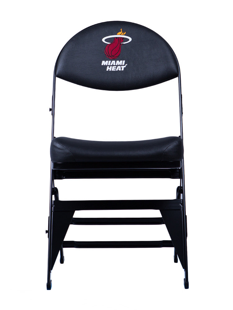 Miami Heat X-Frame Courtside Folding Chair  Black