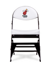LIMITED EDITION - Miami Heat X-Frame Courtside Folding Chair White