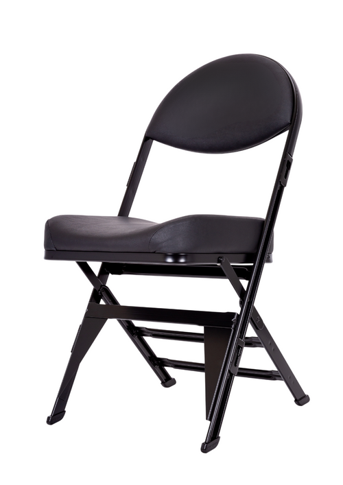 ABS800C (Contour Seat) Black Padded Folding Chair