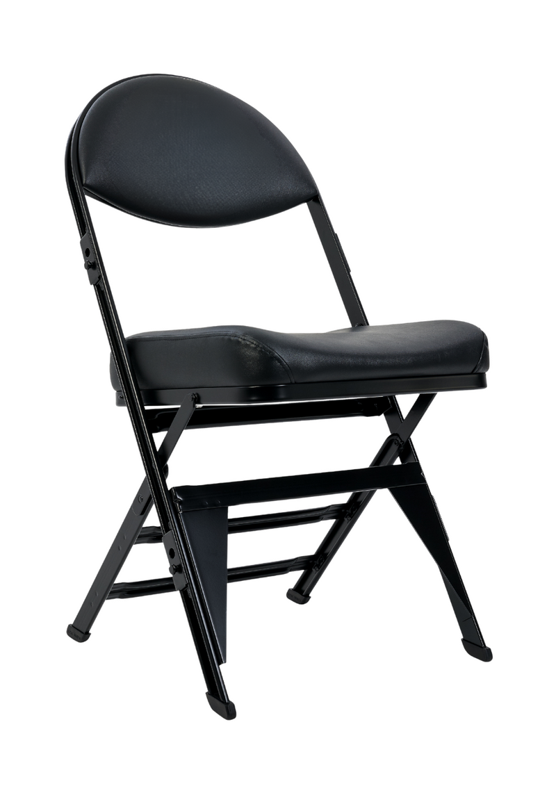 ABS800C (Contour Seat) Black Padded Folding Chair