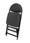 ABS800C (Contour Seat) Black Padded Folding Chair
