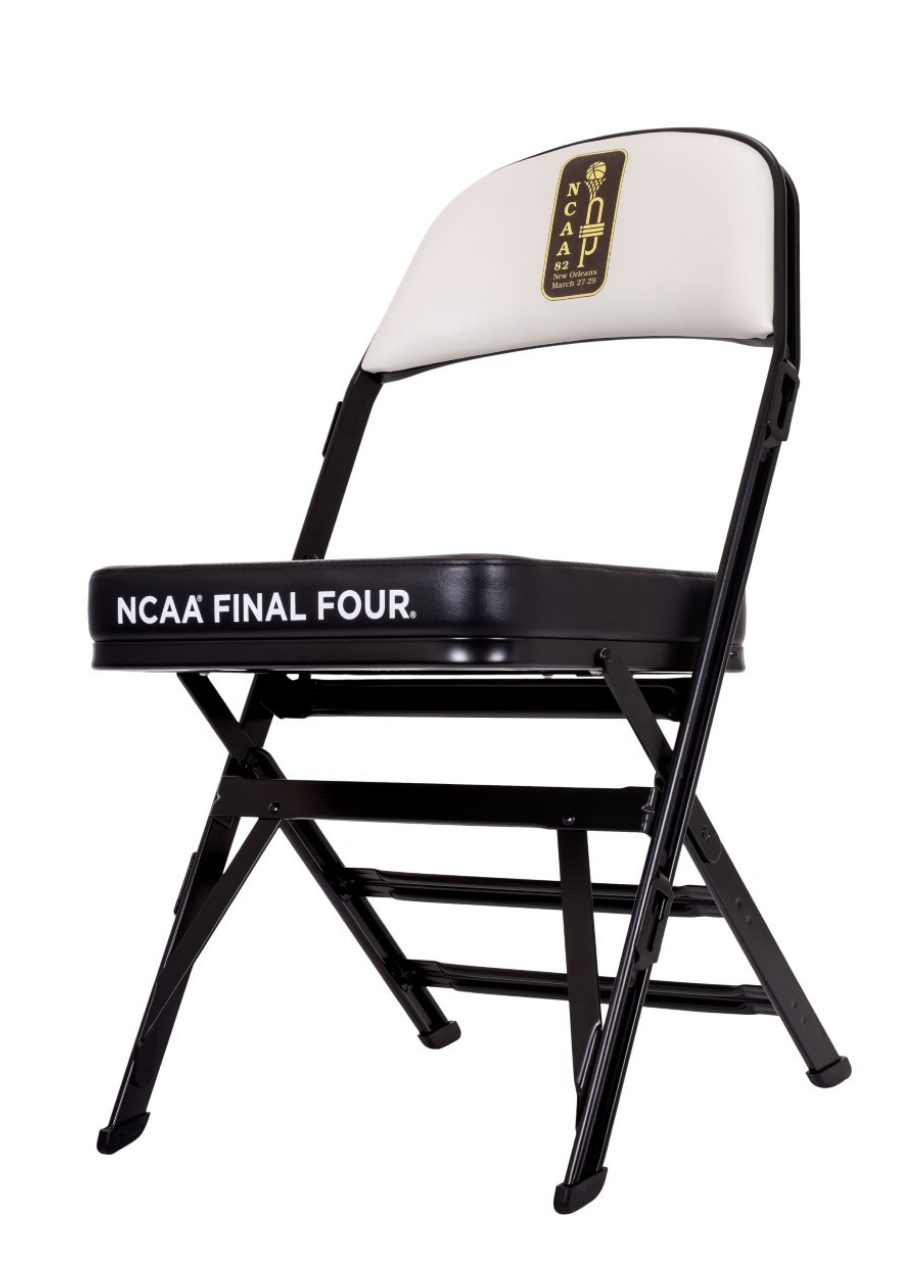1982 NCAA Men's Basketball Tournament March Madness Final Four Bench Chair - Black