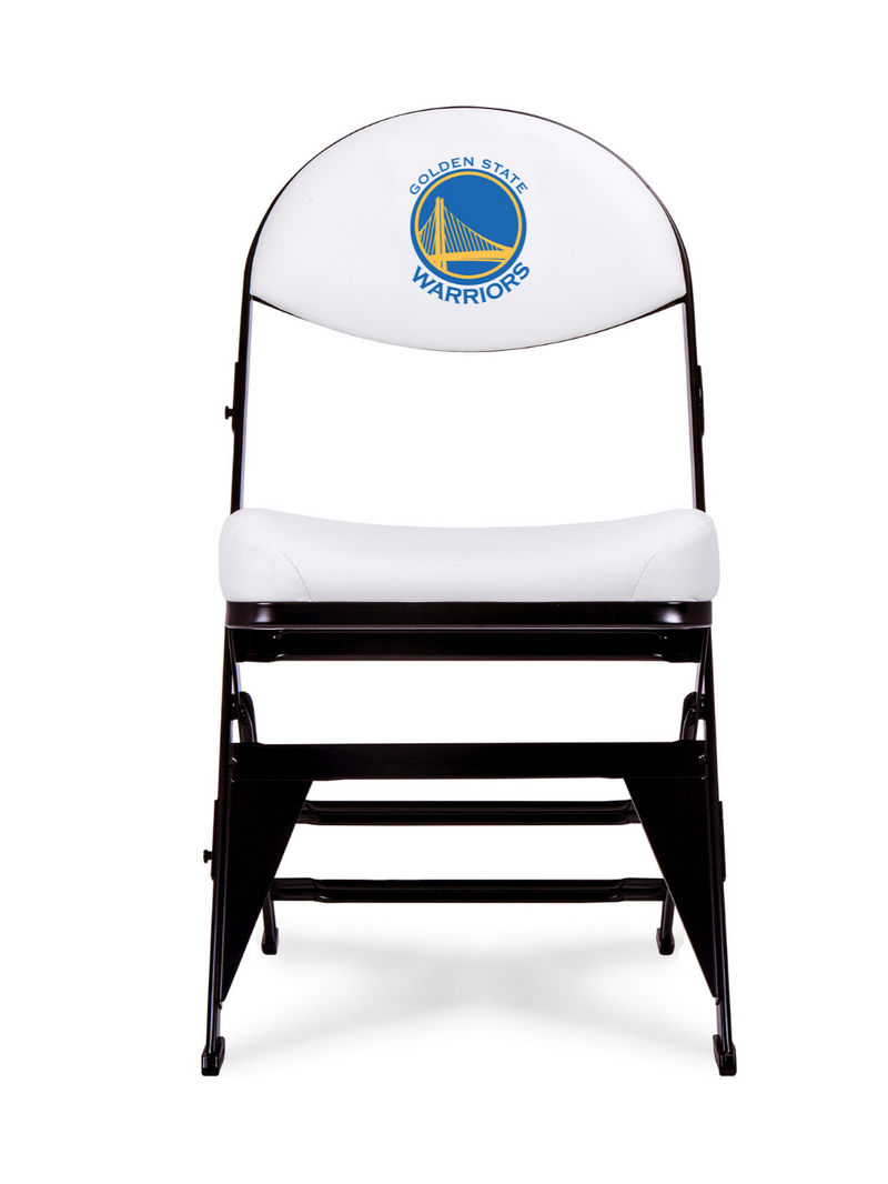 LIMITED EDITION - Golden State Warriors - White X-Frame Courtside Folding Chair