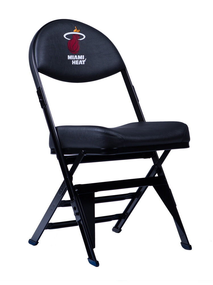 Miami Heat X-Frame Courtside Folding Chair  Black