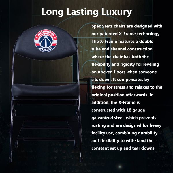 Washington Wizards X-Frame Courtside Folding Chair