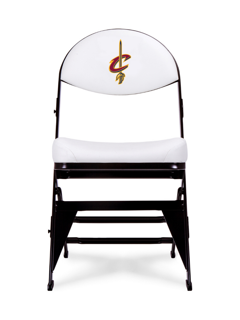 LIMITED EDITION - Cleveland Cavaliers - White X-Frame Courtside Folding Chair