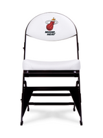 LIMITED EDITION - Miami Heat X-Frame Courtside Folding Chair White