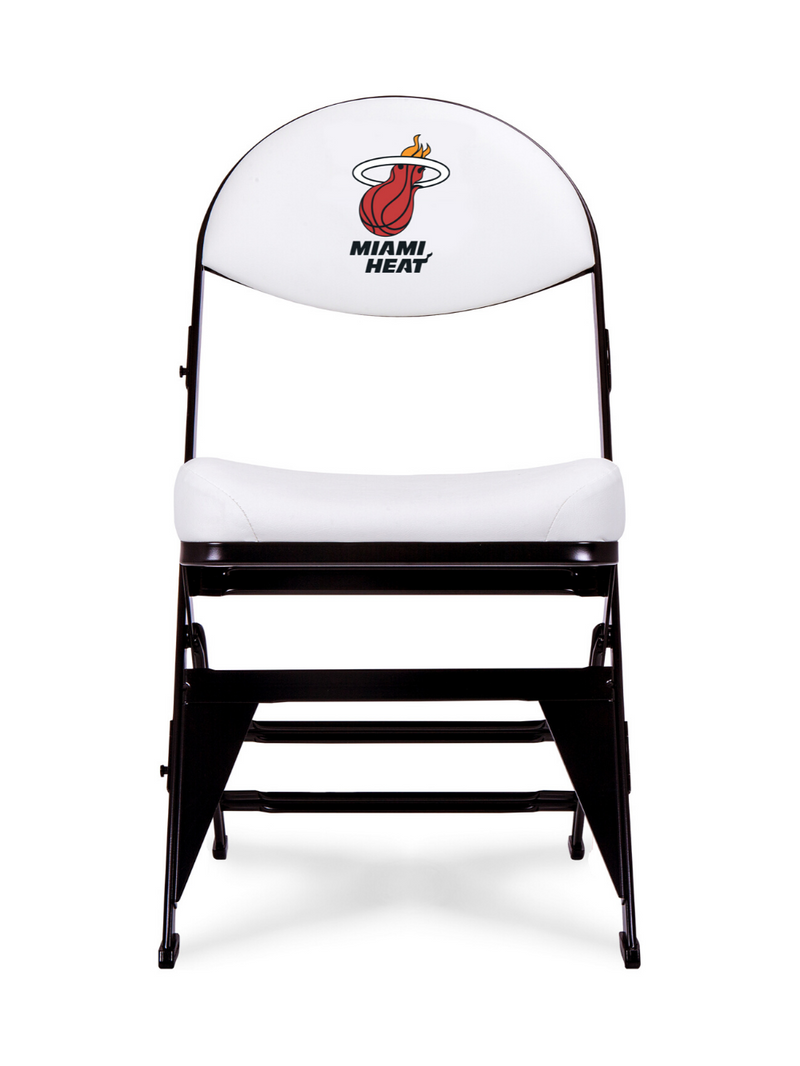 LIMITED EDITION - Miami Heat X-Frame Courtside Folding Chair White