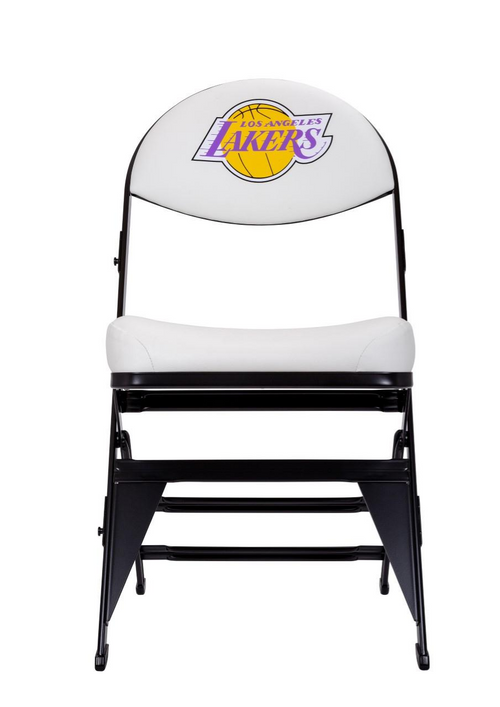 Los Angeles Lakers Hardwood Classics NBA Logo Chair - White