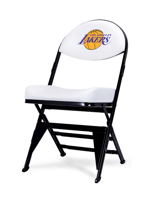 LIMITED EDITION - Los Angeles Lakers - White X-Frame Courtside Folding Chair