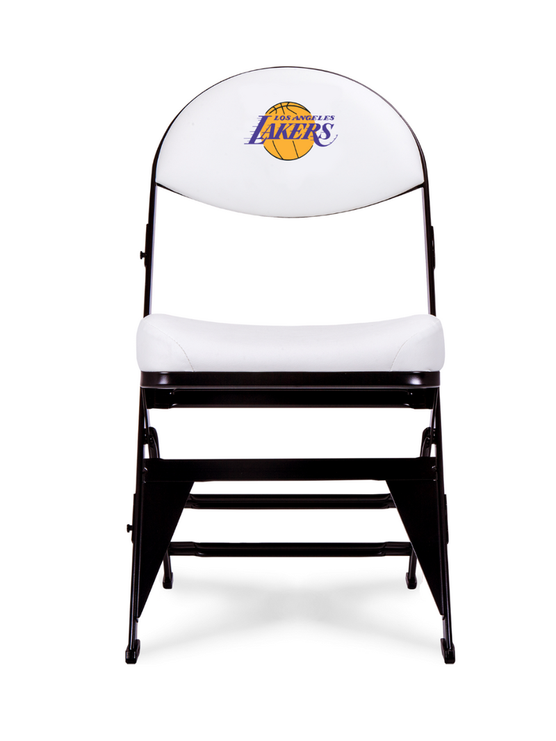 LIMITED EDITION - Los Angeles Lakers - White X-Frame Courtside Folding Chair