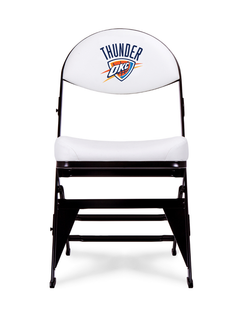 LIMITED EDITION - Oklahoma City Thunder - White X-Frame Courtside Folding Chair