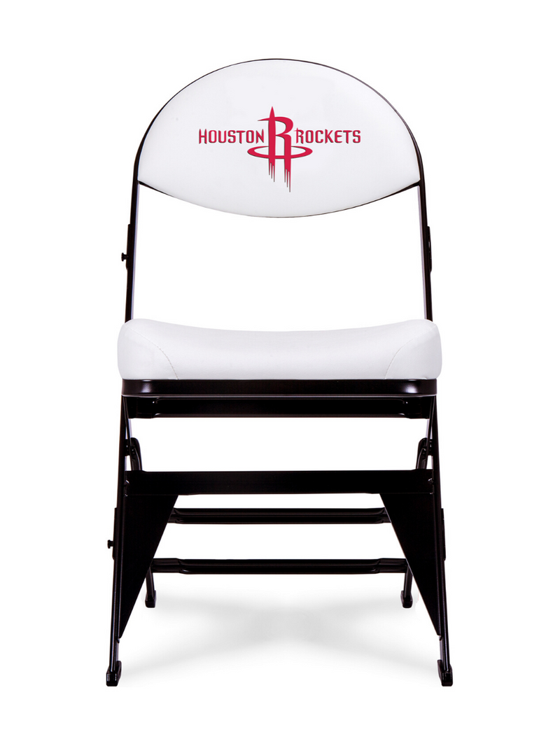 LIMITED EDITION - Houston Rockets - White X-Frame Courtside Folding Chair
