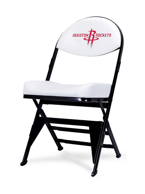 LIMITED EDITION - Houston Rockets - White X-Frame Courtside Folding Chair