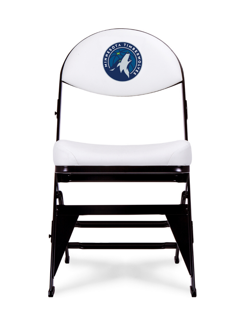 LIMITED EDITION - Minnesota Timberwolves - White X-Frame Courtside Folding Chair