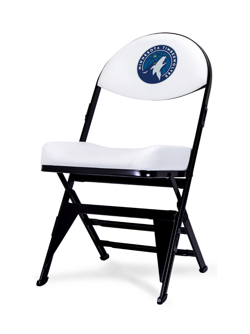 LIMITED EDITION Minnesota Timberwolves White X Frame Courtside Folding Chair
